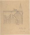 Design for a House, Back Elevation, W. Strong British, Graphite