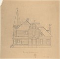 Design for a House, North Elevation, W. Strong British, Graphite
