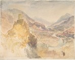Chatel Argent and the Val d'Aosta from above Villeneuve, Joseph Mallord William Turner British, Watercolor and gouache (bodycolor) over graphite