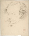 Portrait of the Artist (?), Charles Bargue (French, Paris 1825/26–1883 Paris), Dark brown chalk