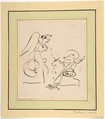 Caricature of the Art of Painting, Hippolyte Bellangé (French, 1800–1866), Pen and brown ink