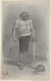 Man with Sword, Charles-Albert Arnoux Bertall (French, Paris 1820–1882 Paris), Graphite and black ink