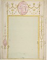 Design for a Mirror, James Wyatt  British, Pen and ink, watercolor