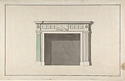 Design for a fireplace, Robert Adam  British, Scottish, Pen and ink, brush and wash, watercolor