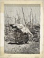Sketches of Andrée Bonnard, the dog Ravageau, Claude Terrasse and, at lower left, the artist, himself (recto); A Grass Hut before a Wattled Fence (verso), Pierre Bonnard (French, Fontenay-aux-Roses 1867–1947 Le Cannet), Pen and ink