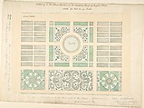 Plan of the Flower Garden on the Northern Front, Ingestre Hall, Staffordshire, Sir Charles Chetwynd, 2nd Earl Talbot (British, 1777–1849), Pen and colored washes