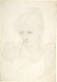Portrait of a young girl, Sir Edward Burne-Jones British, Graphite