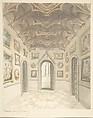 Lea Castle, Worcestershire, Picture Room, Looking West, John Carter  British, Watercolor