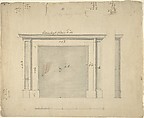 Drawings for a Chimney-piece for 25 Harley Street, Westminster, London, Sir William Chambers British, born Sweden, Pen and ink, brush and wash