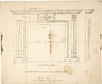 Design for a Chimneypiece, Sir William Chambers British, born Sweden, Pen and ink, brush and wash