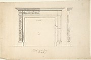 Design for a Chimneypiece, Sir William Chambers (British (born Sweden), Göteborg 1723–1796 London), Pen and ink, brush and wash