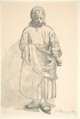 Standing Peasant Girl, François Bonvin (French, Paris 1817–1888 Saint-Germain-en-Laye), Graphite