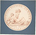 Design for a Token: Trésor Royal 1748, Edme Bouchardon French, Red chalk on lined paper