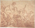 Aurora and Cephalus, After François Boucher (French, Paris 1703–1770 Paris), Red chalk over traces of black chalk