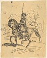 Oriental Rider, Rodolphe Bresdin (French, Montrelais 1822–1885 Sèvres), Pen and black ink