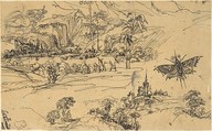 Two Landscapes, Rodolphe Bresdin (French, Montrelais 1822–1885 Sèvres), Pen and black ink