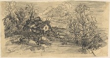 The Farm, Rodolphe Bresdin (French, Montrelais 1822–1885 Sèvres), Pen and black ink
