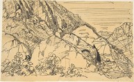 Mountainous Site, Rodolphe Bresdin (French, Montrelais 1822–1885 Sèvres), Pen and black ink