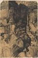 The Crevasse, Rodolphe Bresdin (French, Montrelais 1822–1885 Sèvres), Pen and black ink