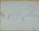 Scene in a Tavern at Civita Vecchia, Jean-Baptiste Carpeaux (French, Valenciennes 1827–1875 Courbevoie), Pen and black ink on blue paper