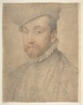 Portrait of a Man, Studio of François Clouet (French, Tours (?), active by 1536–died 1572 Paris), Black and red chalk, heightened with white