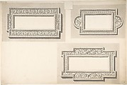 Design for Three Stucco Frames, Sir William Chambers  British, born Sweden, Pen and ink, brush and gray wash