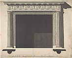 Design for a Chimney-piece, for the Saloon, Milton Park, Northamptonshire, Sir William Chambers British, born Sweden, Pen and ink, brush and wash