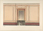 Coffee Room Elevation, Pompeian style, John Gregory Crace , and Son British, Graphite and watercolor