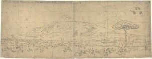 View of Vesuvius, John Robert Cozens (British, London 1752–1797 London), Graphite on tracing paper