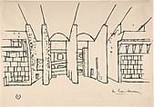 High Court (La Haut Cour de Justice), Chandigarh, India., Le Corbusier (French (born Switzerland), La Chaux-de-Fonds 1887–1965 Roquebrune-Cap-Martin), Black ink on graph paper