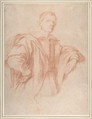 Study for a Portrait of a Man, Guillaume Courtois (French, Saint-Hippolyte 1628–1679 Rome), Red chalk