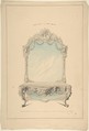 Design for Console Table, Robert William Hume  British, Pen and ink, graphite, watercolor