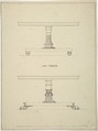 Designs for Loo-Tables, Robert William Hume (British, London 1816–1904 Long Island City), Pen and ink, graphite