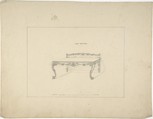 Design for a Sidetable, Louis Quatorze Style, Robert William Hume  British, Graphite