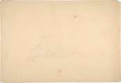 Design for a Fancy Table, Louis Quatorze Style, Robert William Hume (British, London 1816–1904 Long Island City), Pen and ink, graphite, watercolor