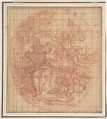Zephyr and Flora, Antoine Coypel (French, Paris 1661–1722 Paris), Red chalk, over graphite; squared in black chalk