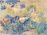 The Artist's Garden at Saint-Clair, Henri-Edmond Cross (Henri-Edmond Delacroix) (French, Douai 1856–1910 Saint-Clair), Watercolor