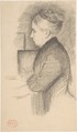 Portrait of the Artist's Mother, Henri-Edmond Cross (Henri-Edmond Delacroix) (French, Douai 1856–1910 Saint-Clair), Conté crayon; lined
