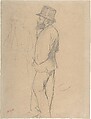 Édouard Manet at the Races, Edgar Degas French, Graphite and black chalk