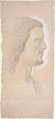 Head of a Saint (profile to the right), after Fra Angelico, Edgar Degas (French, Paris 1834–1917 Paris), Black chalk, heightened with white, on pink-beige paper