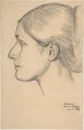 Portrait of Hortense Valpinçon (Mme. Jacques Fourchy), Edgar Degas (French, Paris 1834–1917 Paris), Black conté crayon