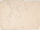 Studies of a Goat, Eugène Delacroix (French, Charenton-Saint-Maurice 1798–1863 Paris), Graphite on wove paper