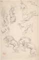 Studies of Animals, Eugène Delacroix (French, Charenton-Saint-Maurice 1798–1863 Paris), Graphite on wove paper