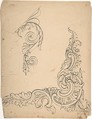 Designs for borders and corners, acanthus, Robert William Hume  British, Pen and ink
