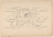 Designs for borders and corners, acanthus, Robert William Hume  British, Graphite