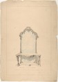 Design for Console Table, Robert William Hume  British, Pen and ink, graphite, watercolor