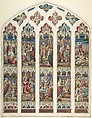 Design for Old Testament Window, Dante Gabriel Rossetti  British, Watercolor, pen and black ink