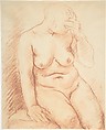 Female Nude, Charles-Albert Despiau (French, Mont-de-Marsan 1874–1946 Paris), Red chalk