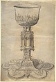Design for a Chalice, Anonymous, Netherlandish, late 16th century or French, Pen and black ink, brush and gray wash