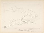 Achilles and the Shade of Patroclus, John Flaxman  British, Pen and black ink over graphite